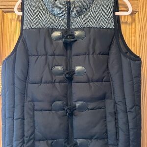 Ruff Hewn Black and White Herringbone Vest